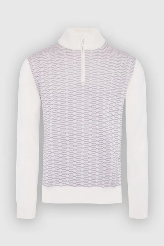 Тройер із кашеміру та шовку білий чоловічий - фото 1