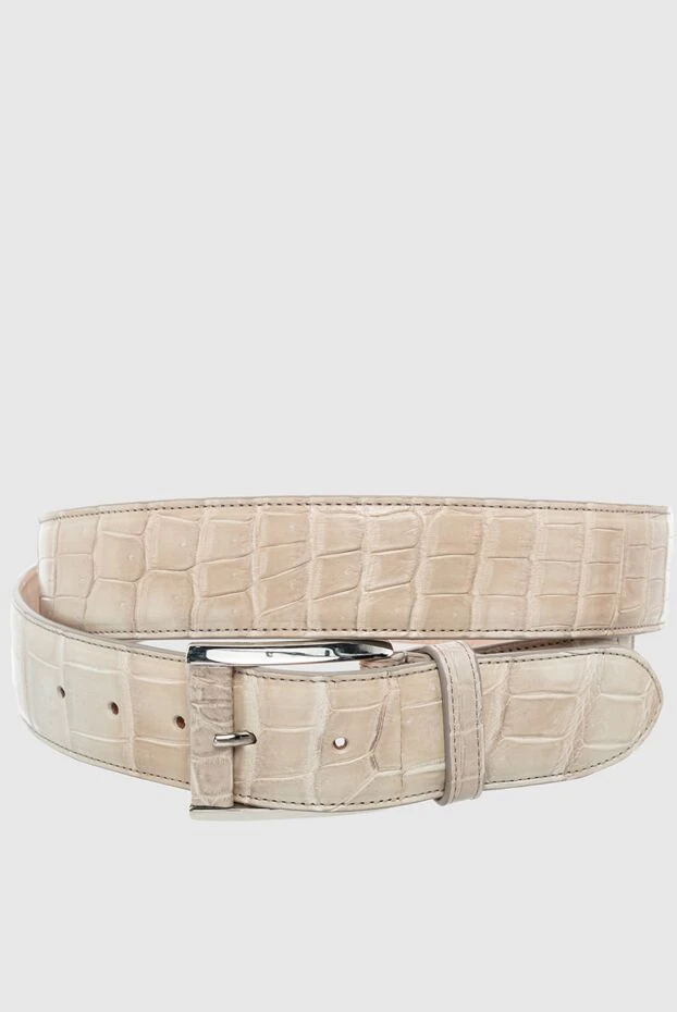 Cesare di Napoli man beige crocodile leather belt for men buy with prices and photos 164543 - photo 1
