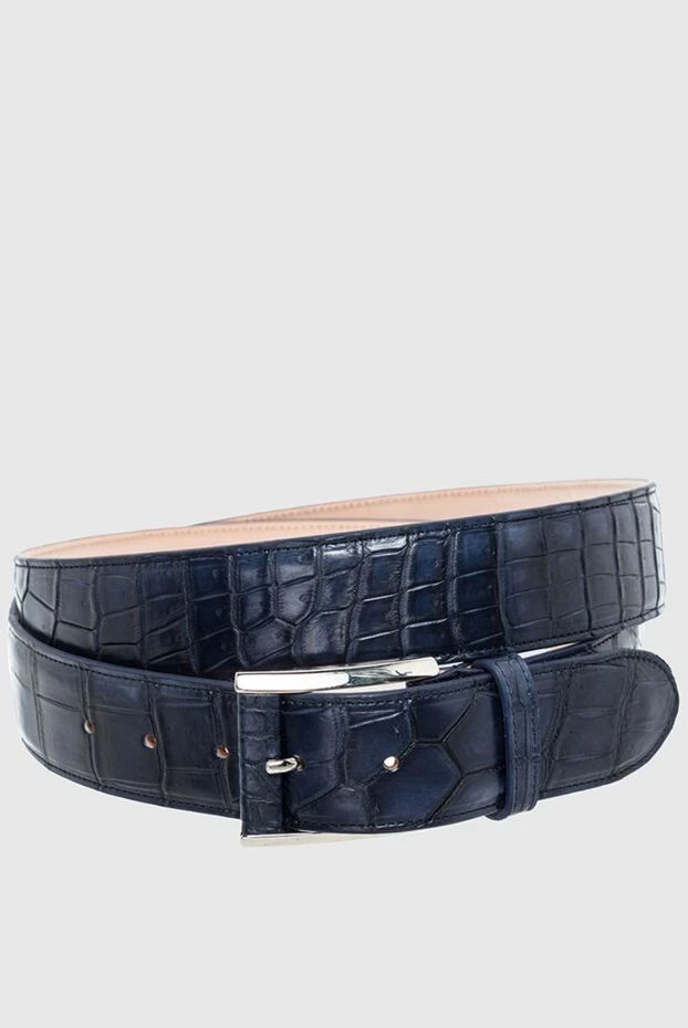 Cesare di Napoli man crocodile leather belt blue for men buy with prices and photos 164545 - photo 1