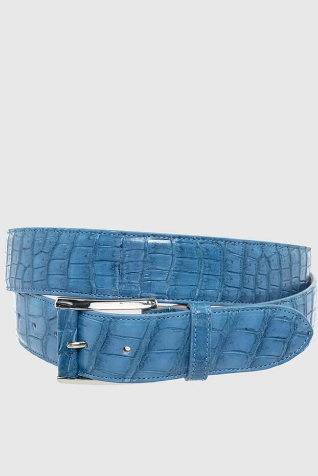 Cesare di Napoli man blue crocodile leather belt for men buy with prices and photos 164551 - photo 1