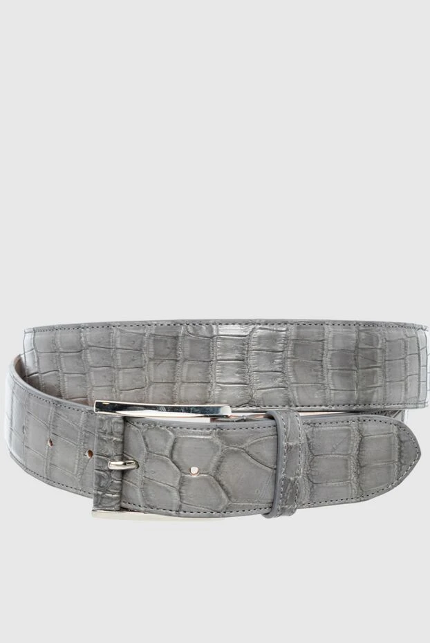 Cesare di Napoli man gray crocodile leather belt for men buy with prices and photos 164552 - photo 1