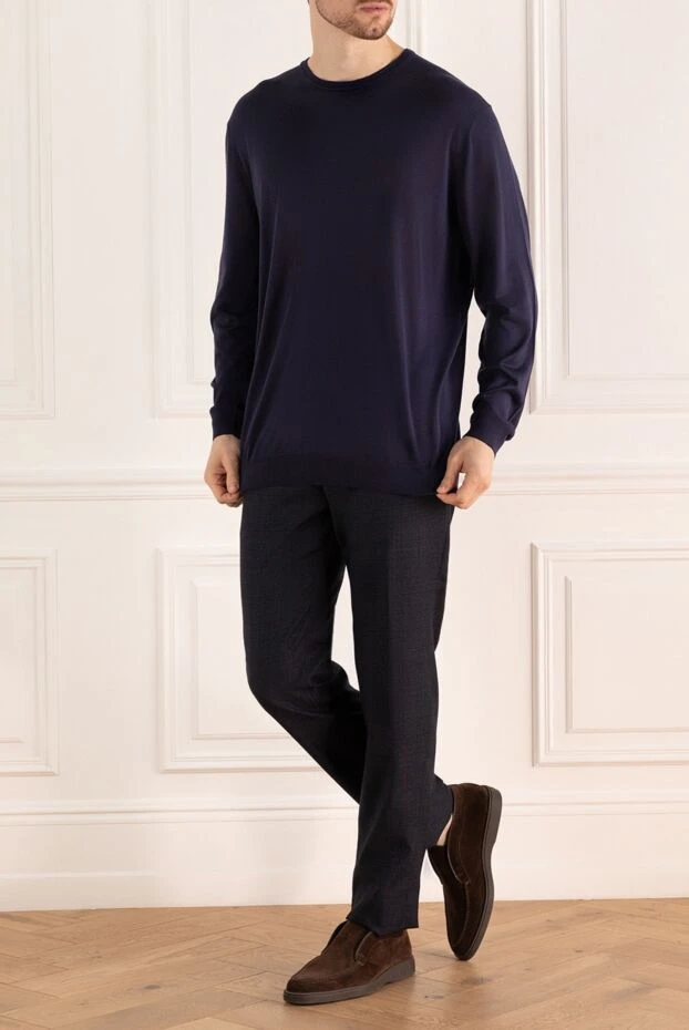 PT01 (Pantaloni Torino) man men's blue wool trousers buy with prices and photos 164561 - photo 2