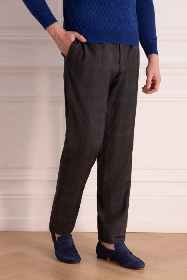 PT01 (Pantaloni Torino) man men's blue wool trousers 164575 - photo 3