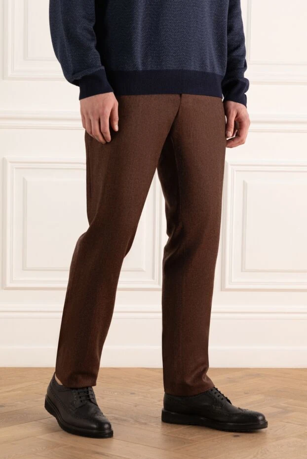 PT01 (Pantaloni Torino) man men's blue wool trousers 164575 - photo 3