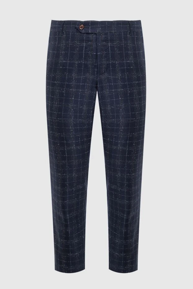 PT01 (Pantaloni Torino) мужские брюки из шерсти синие мужские купить с ценами и фото 164575 - фото 1