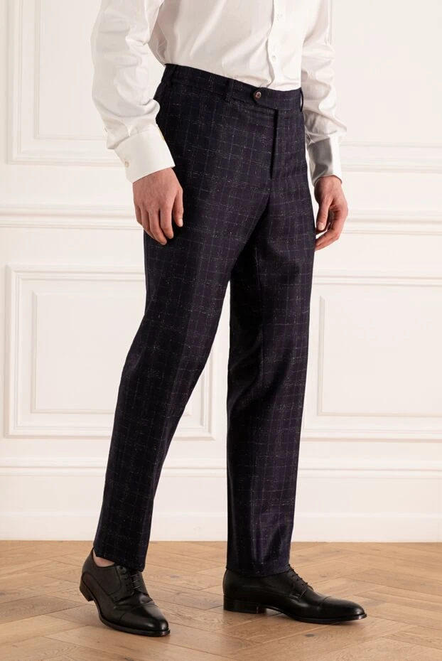 PT01 (Pantaloni Torino) man men's blue wool trousers 164575 - photo 3