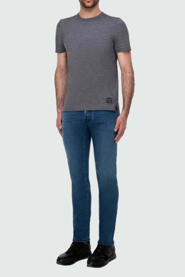 Jacob Cohen man blue cotton jeans for men buy with prices and photos 164583 - photo 2