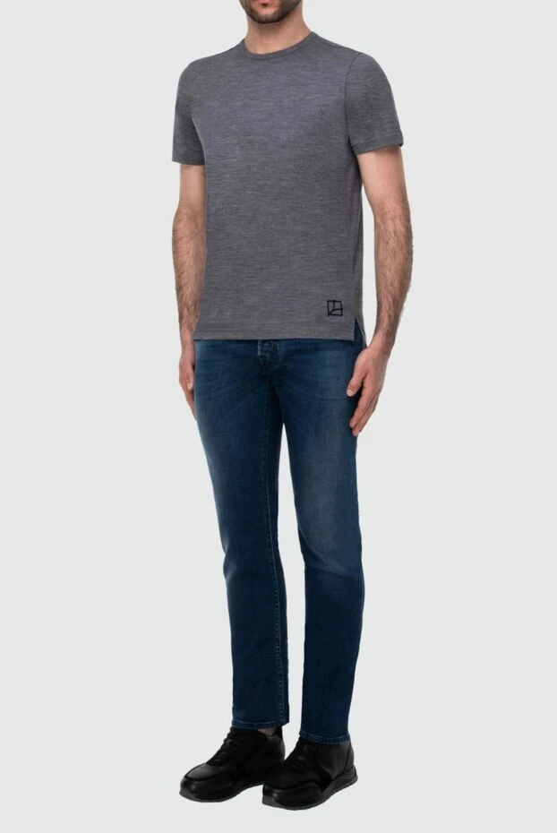 Jacob Cohen мужские джинсы из хлопка и эластана синие мужские купить с ценами и фото 164586 - фото 2