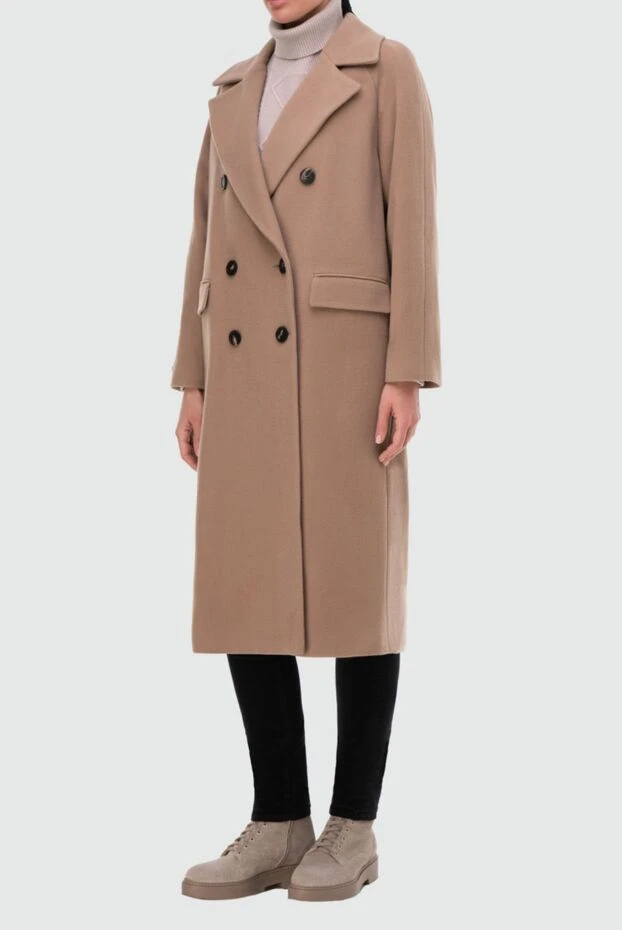 Peserico женские пальто из шерсти и полиамида бежевое женское купить с ценами и фото 164600 - фото 2