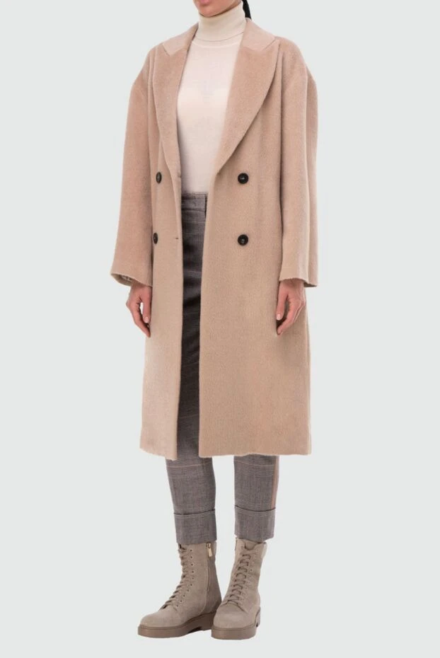 Peserico женские пальто из шерсти и альпаки бежевое женское купить с ценами и фото 164602 - фото 2