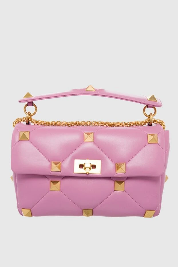 Valentino женские сумка из кожи розовая женская купить с ценами и фото 164618 - фото 1