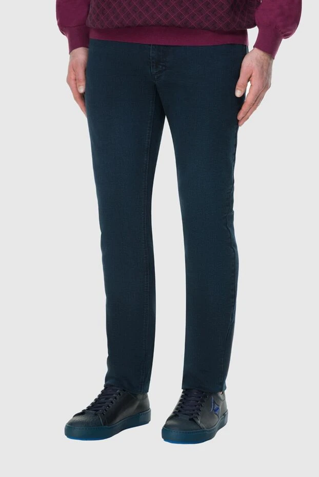 Zilli мужские джинсы из хлопка синие мужские купить с ценами и фото 164639 - фото 2