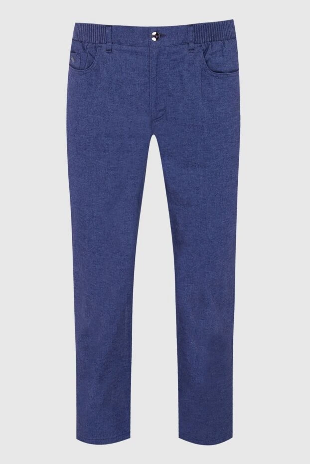 Zilli мужские брюки из хлопка синие мужские купить с ценами и фото 164642 - фото 1