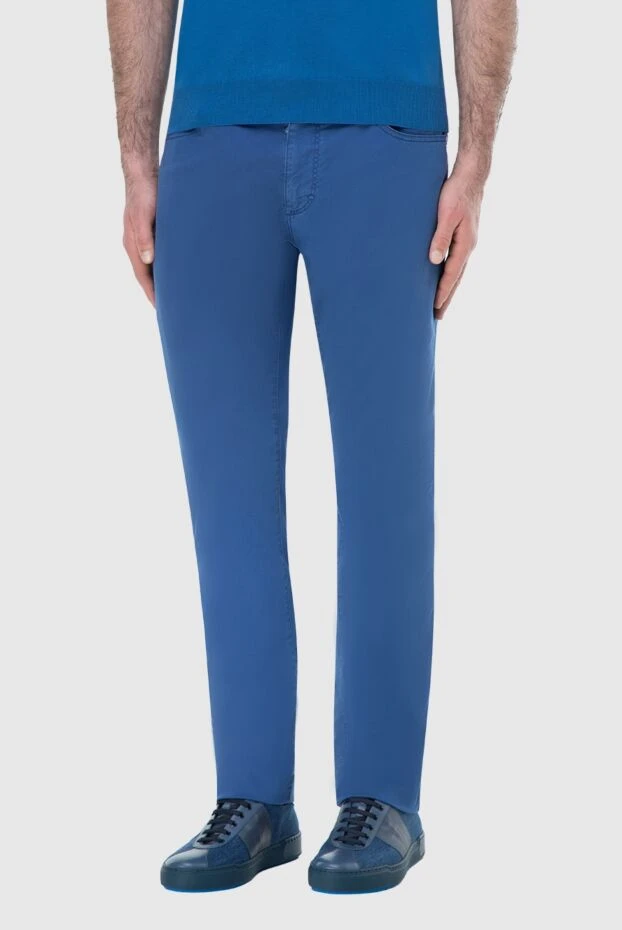 Zilli мужские джинсы из хлопка синие мужские купить с ценами и фото 164646 - фото 2