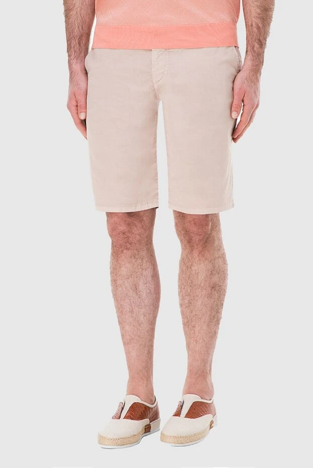 Zilli мужские шорты из хлопка с эластаном бежевые мужские купить с ценами и фото 164650 - фото 2