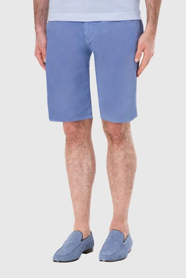Zilli мужские шорты из хлопка с эластаном голубые мужские купить с ценами и фото 164651 - фото 2