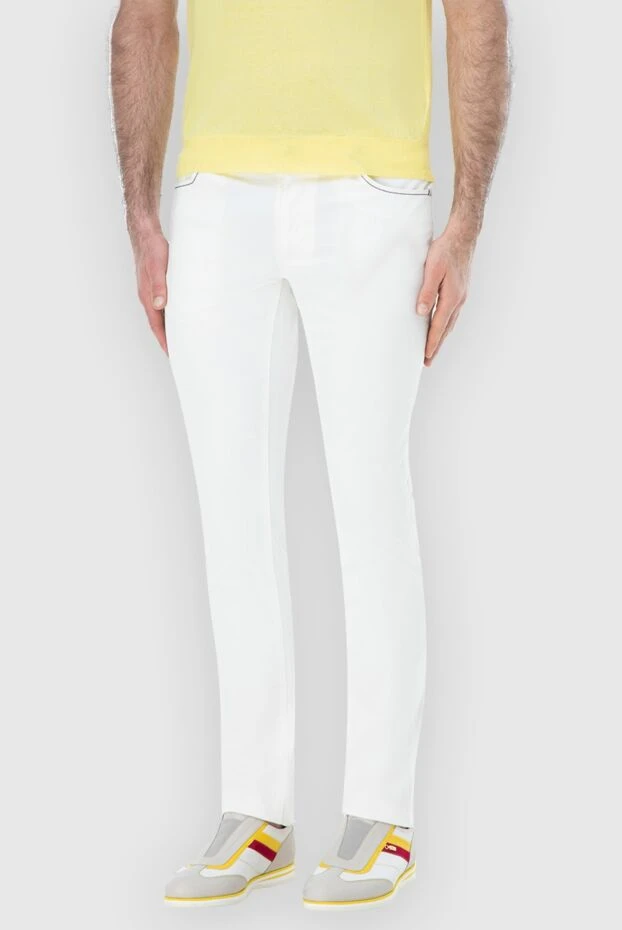 Zilli мужские джинсы из хлопка белые мужские купить с ценами и фото 164656 - фото 2