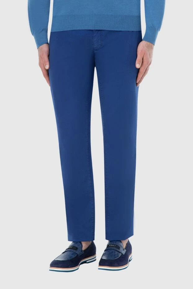 Zilli мужские джинсы из хлопка синие мужские купить с ценами и фото 164659 - фото 2