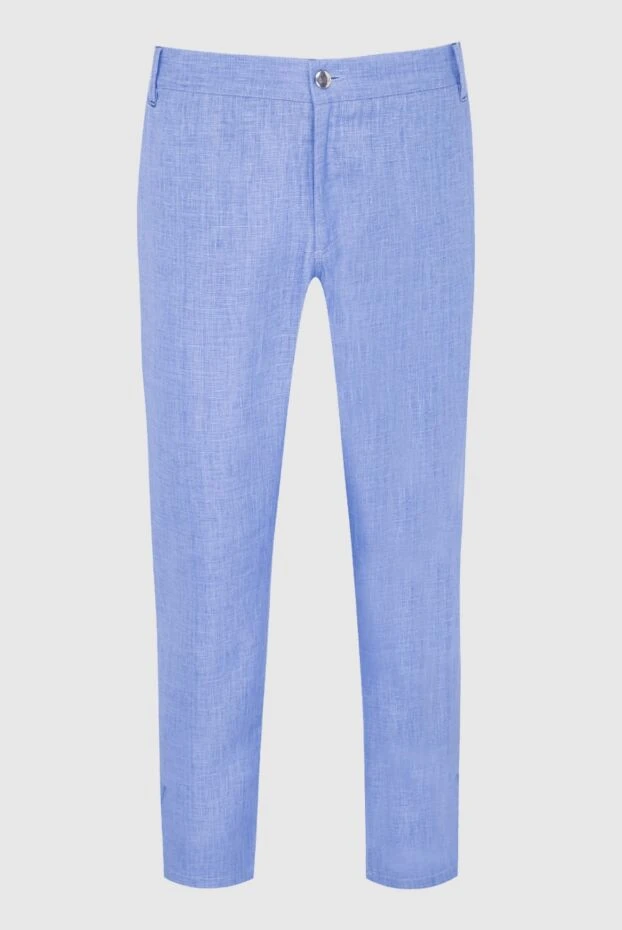 Zilli man men's blue linen trousers buy with prices and photos 164660 - photo 1