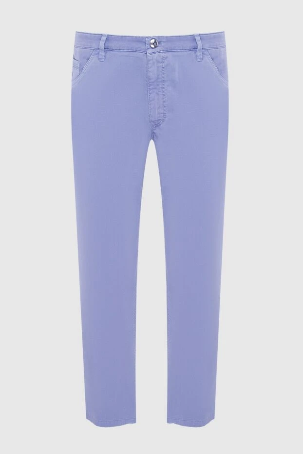 Zilli man men's blue linen trousers buy with prices and photos 164661 - photo 1