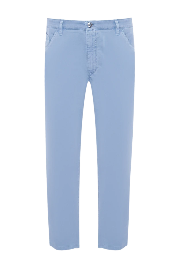 Zilli blue linen pants for men 164661 - photo 1