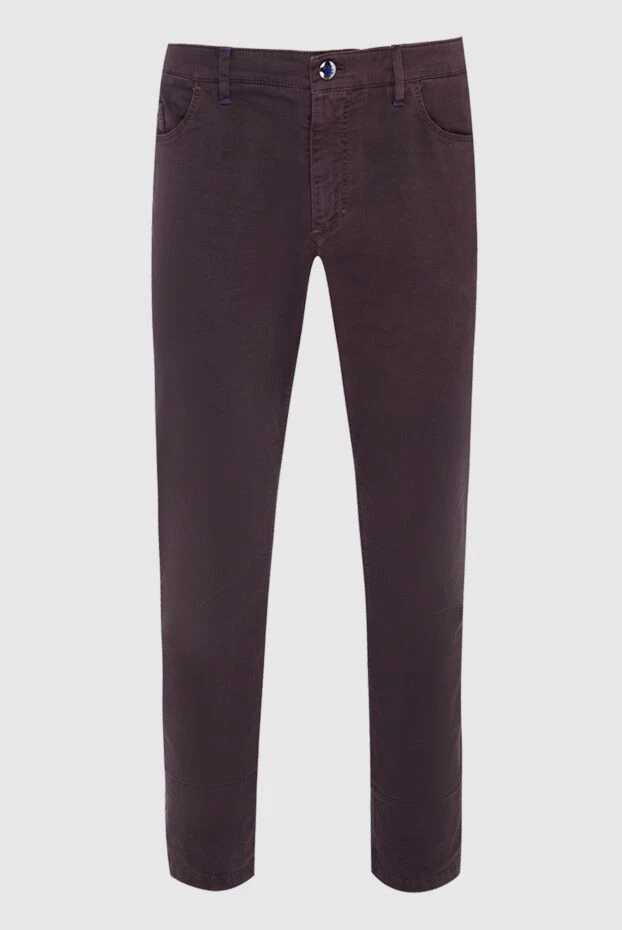 Zilli мужские брюки из хлопка коричневые мужские купить с ценами и фото 164664 - фото 1