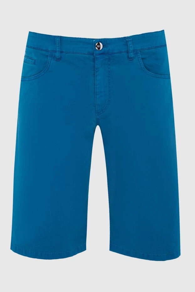 Zilli мужские шорты из хлопка голубые мужские купить с ценами и фото 164666 - фото 1