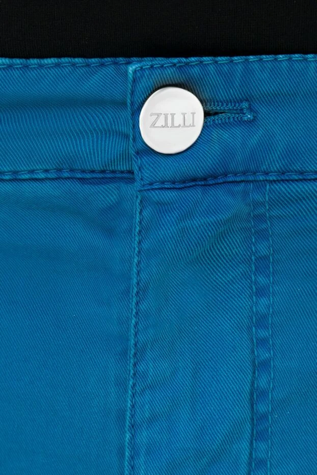 Zilli мужские шорты из хлопка голубые мужские купить с ценами и фото 164666 - фото 2