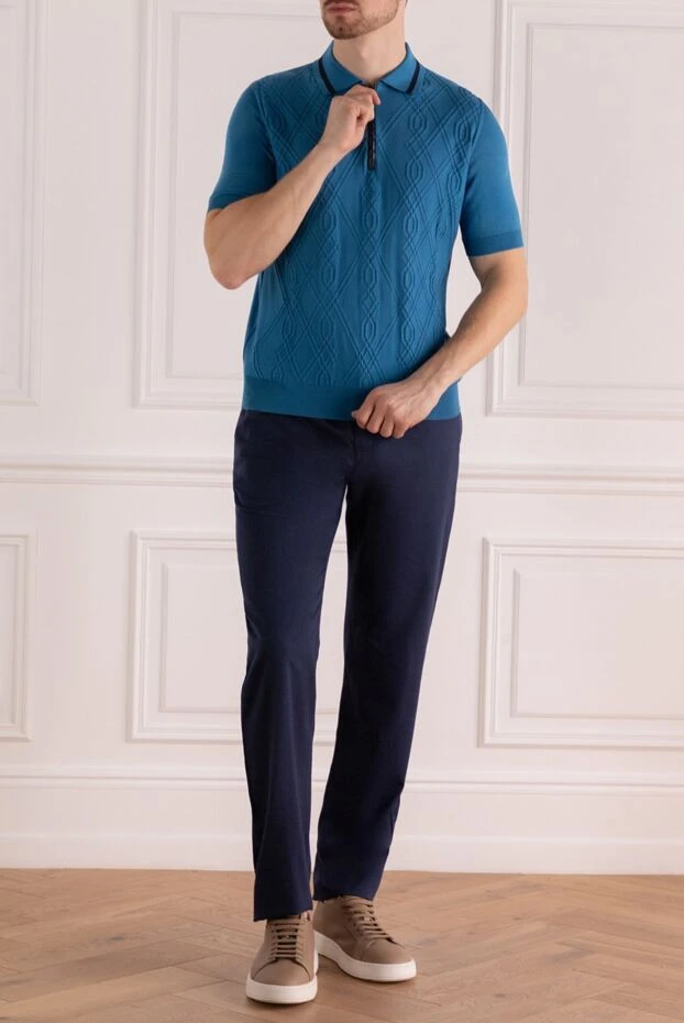 Zilli мужские брюки синие мужские купить с ценами и фото 164670 - фото 2