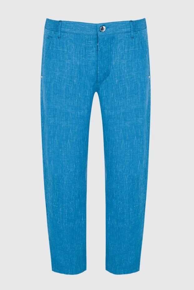 Zilli man men's blue linen trousers 164672 - photo 1