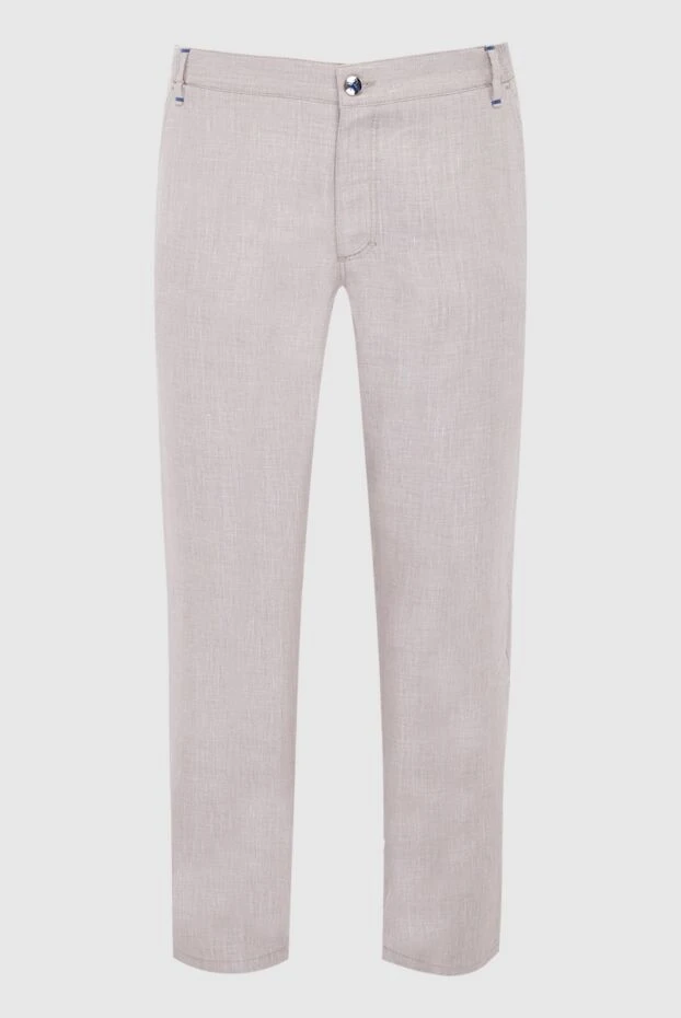 Zilli man men's beige linen trousers buy with prices and photos 164673 - photo 1