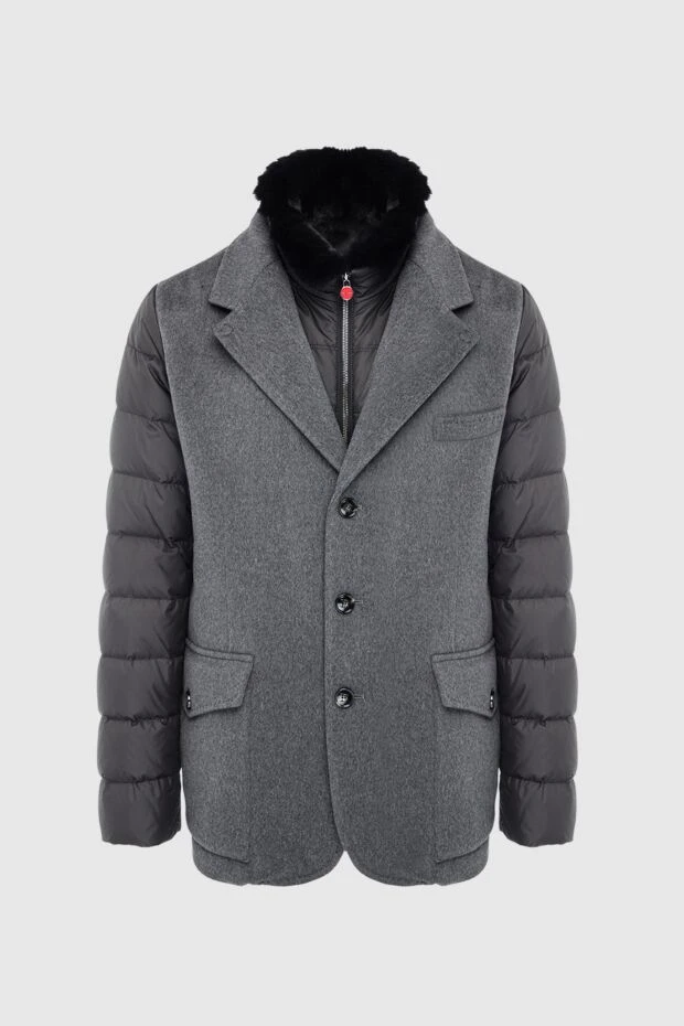 Kiton man men's down jacket made of polyester and gray buy with prices and photos 164676 - photo 1