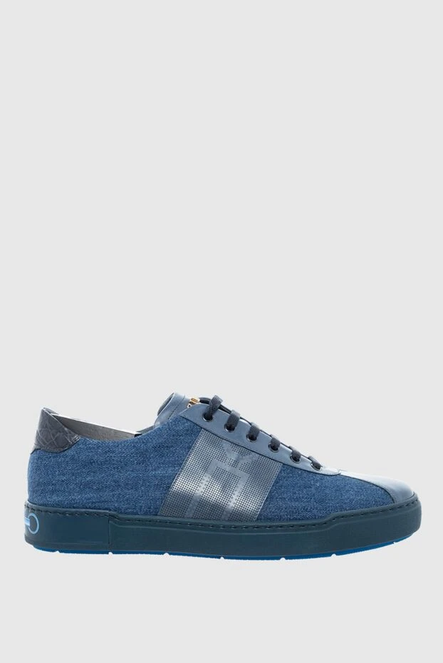 Zilli man blue crocodile leather sneakers for men buy with prices and photos 164684 - photo 1