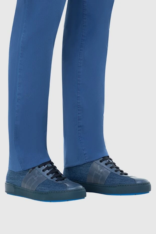 Zilli man blue crocodile leather sneakers for men buy with prices and photos 164684 - photo 2
