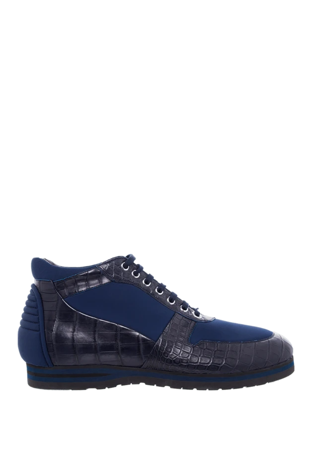 Zilli man blue crocodile leather sneakers for men buy with prices and photos 164710 - photo 1