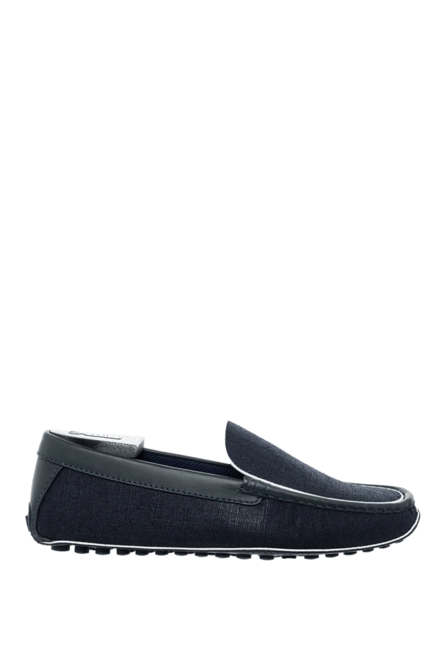 Zilli men's leather moccasins blue 164722 - photo 1