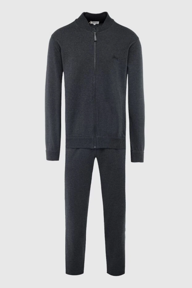 Brioni man men's sports suit made of cotton and elastane, gray 164749 - photo 1