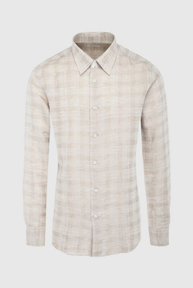 Brioni man men's beige cotton shirt buy with prices and photos 164770 - photo 1