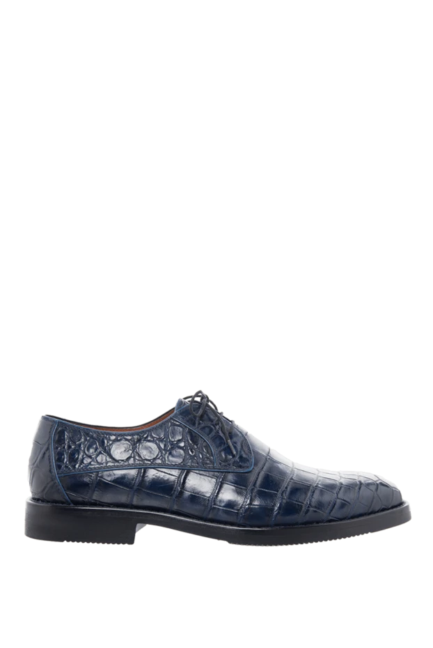 Cesare di Napoli мужские туфли мужские из кожи аллигатора синие купить с ценами и фото 164771 - фото 1