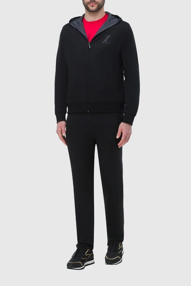 Zilli man men's sports suit made of cotton, polyamide, cashmere and silk, black 164772 - photo 2