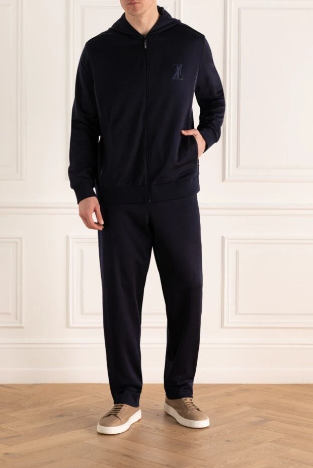 Zilli man men's sports suit made of cotton, polyamide, cashmere and silk, blue buy with prices and photos 164774 - photo 2
