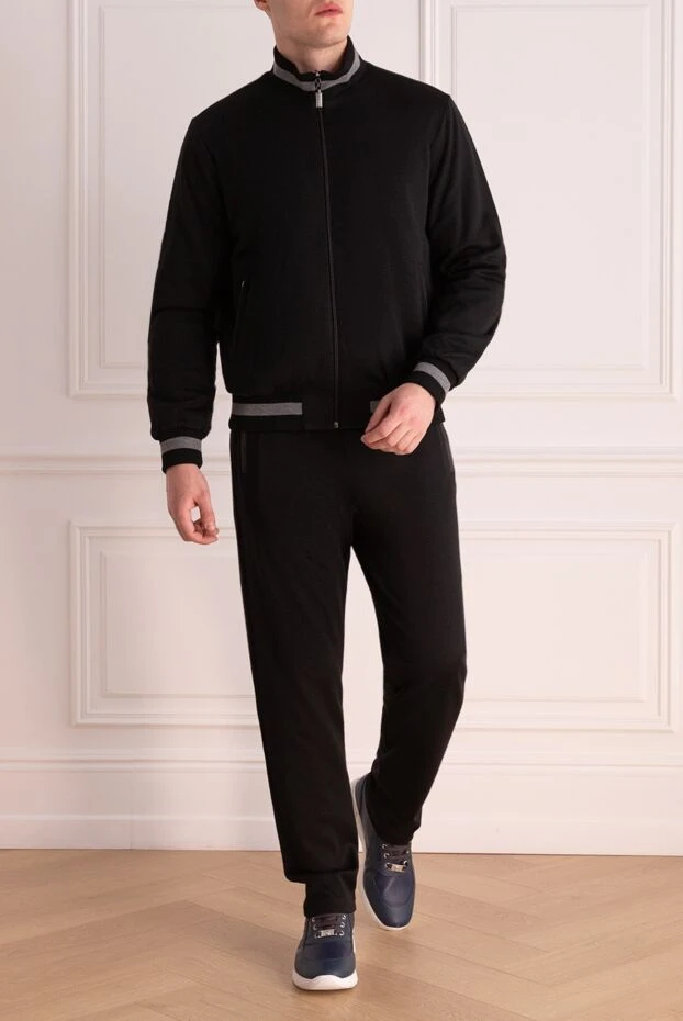 Zilli мужские костюм спортивный мужской из хлопка, полиамида, кашемира и шёлка черный купить с ценами и фото 164776 - фото 2