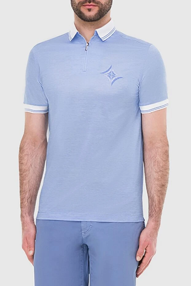 Zilli man blue cotton polo for men 164954 - photo 3