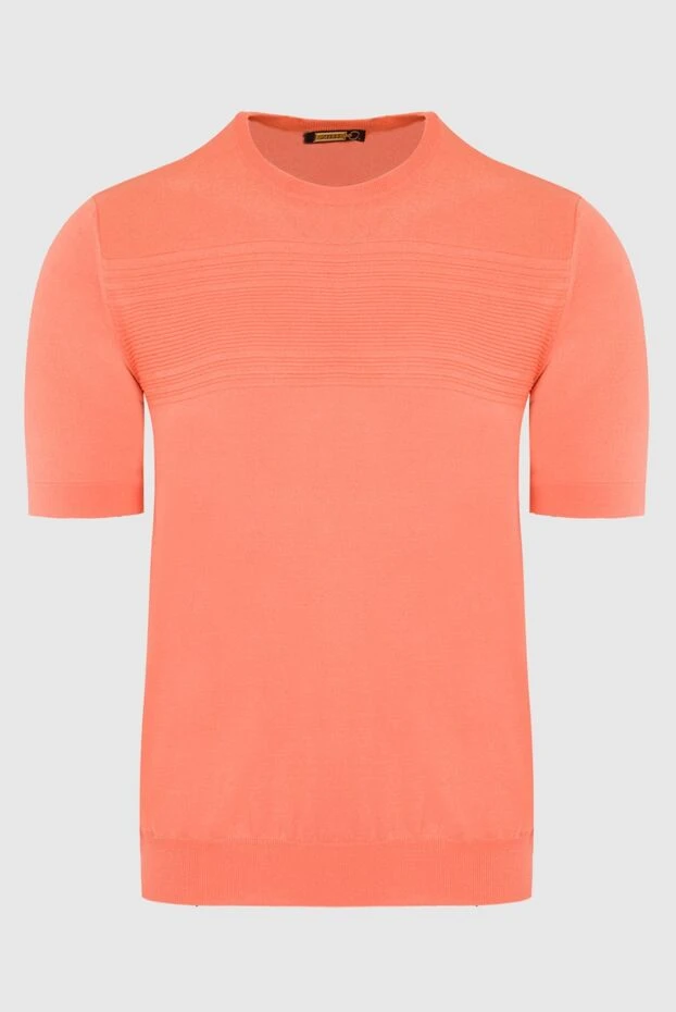 Zilli orange cotton and silk short sleeve jumper for men 164795 - photo 1