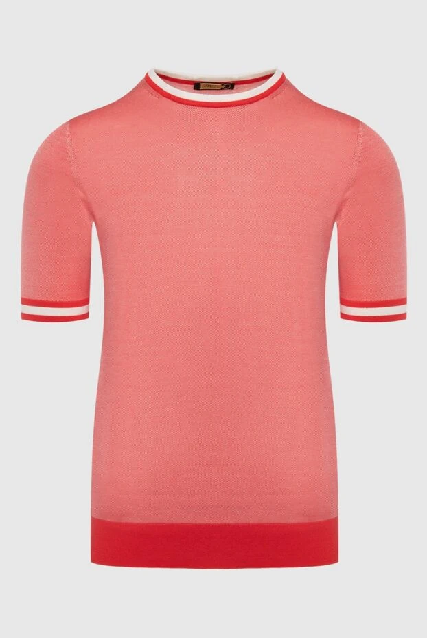 Zilli short sleeve jumper made of silk and cotton red for men 164817 - photo 1