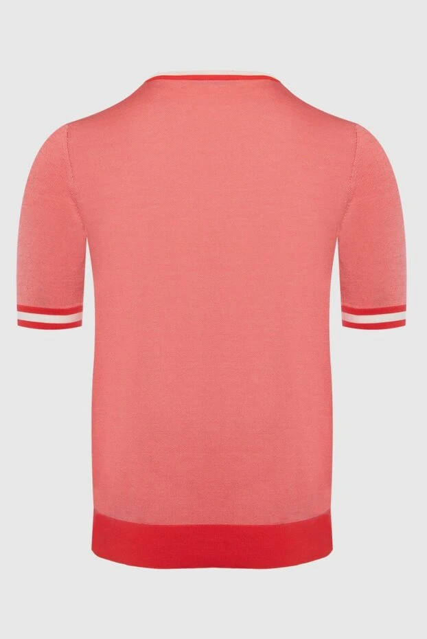 Zilli short sleeve jumper made of silk and cotton red for men 164817 - photo 2