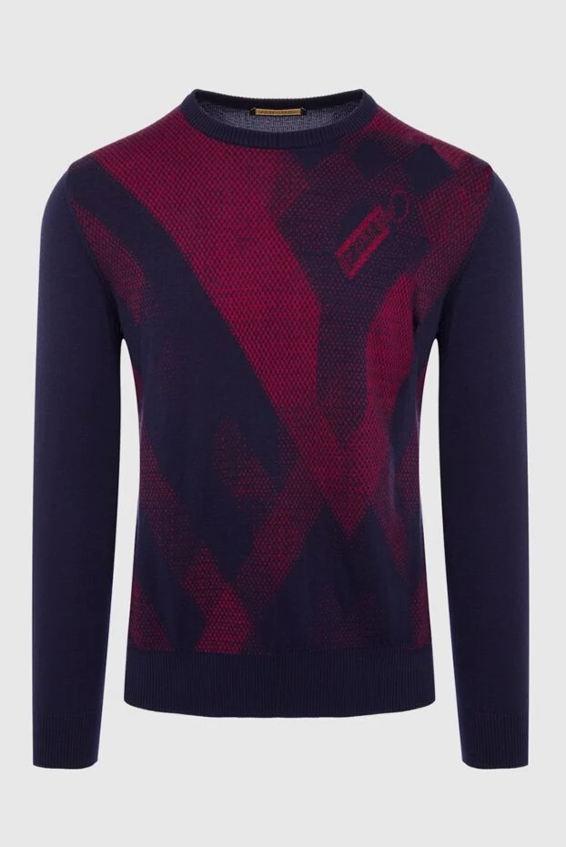 Zilli man long-sleeved polo from silk and cashmere burgundy for men 164890 - photo 1