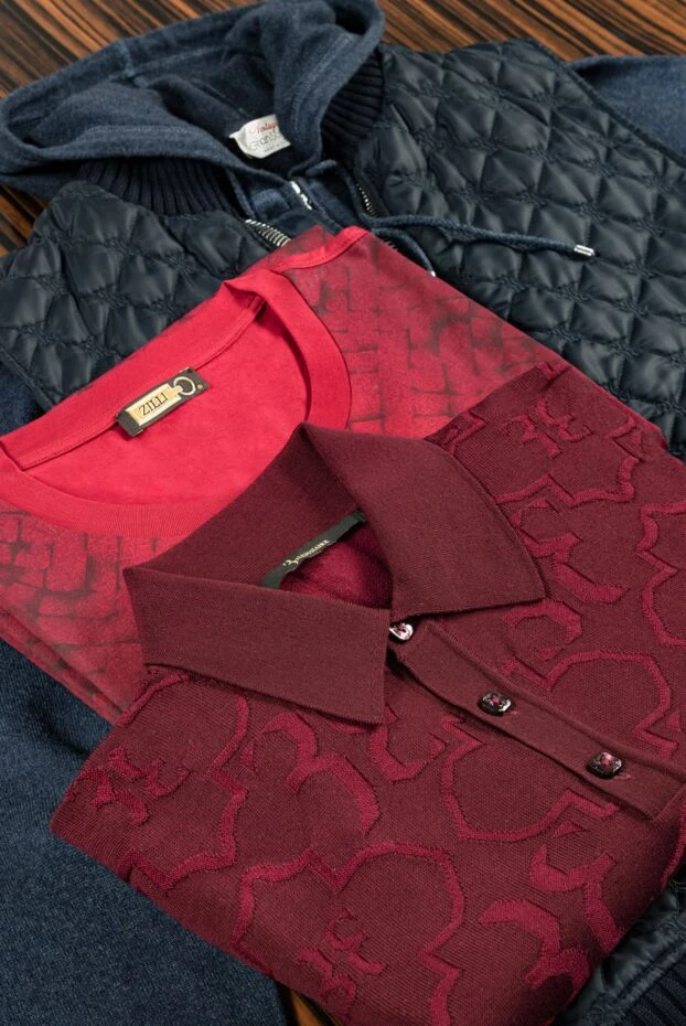 Zilli футболка малинова з темним плетеним ефектом 164825 - фото 2