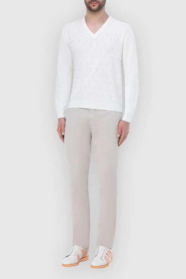 Zilli man white silk and linen jumper for men buy with prices and photos 164826 - photo 2