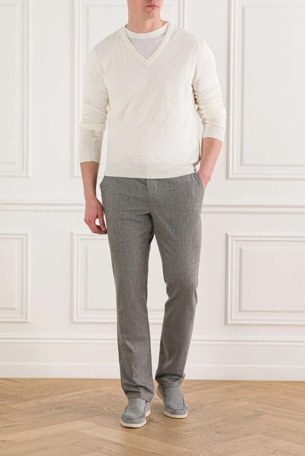 Zilli white men's silk and linen jumper 164826 - photo 2